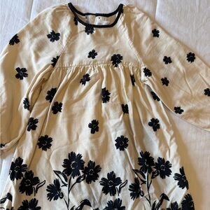 Zara Cream and Black Patterned Top